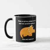 Favoriete Dinosaur Triceratops Funny Quote Mok (Links)