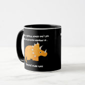 Favoriete Dinosaur Triceratops Funny Quote Mok (Voorkant links)