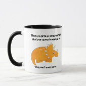 Favoriete Dinosaur Triceratops Funny Quote Mok (Links)