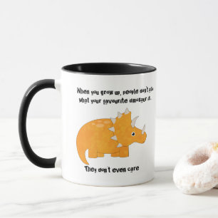 Favoriete Dinosaur Triceratops Funny Quote Mok
