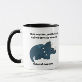 Favoriete Dinosaur Triceratops Funny Quote Mok