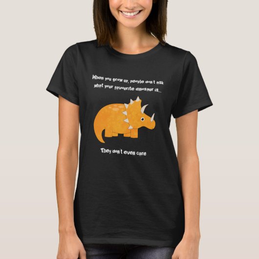 Favoriete Dinosaur Triceratops Funny Quote T-shirt (Voorkant)