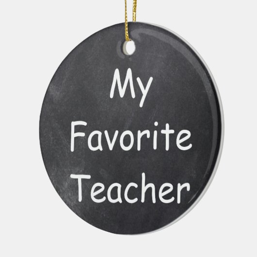 Favoriete docent-chalkboard-ontwerpcadeauidee keramisch ornament (Links)