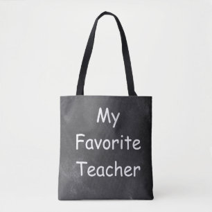 Favoriete docent-chalkboard-ontwerpcadeauidee tote bag