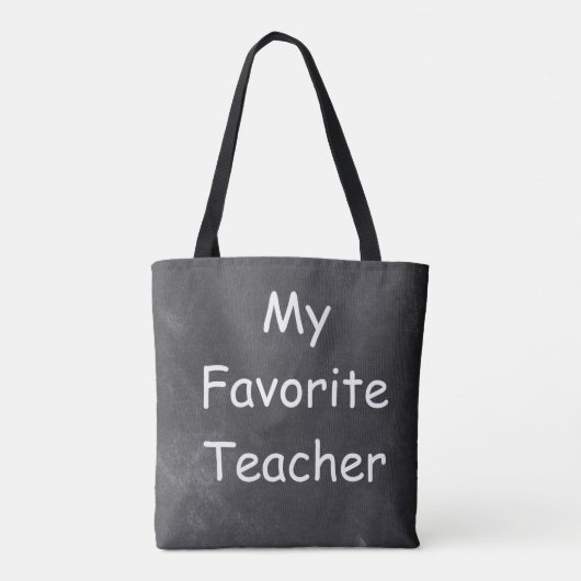 Favoriete docent-chalkboard-ontwerpcadeauidee tote bag (Achterkant)