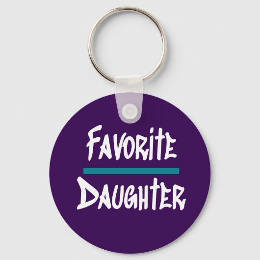 Favoriete dochter Cute Fun Novelty Sleutelhanger (Voorkant)