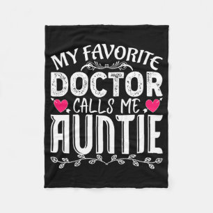 Favoriete dokter noemt me tante leuke medische moe fleece deken