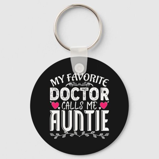 Favoriete dokter noemt me tante leuke medische moe sleutelhanger (Voorkant)
