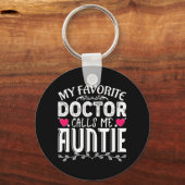 Favoriete dokter noemt me tante leuke medische moe sleutelhanger (Voorkant)