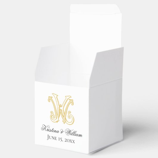 Favoriete doos KW Monogram of WK Monogram Bedankdoosjes (Geopend)