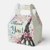 Favoriete doos Paris Eiffeltoren Aqua Blue Bedankdoosjes (Achterkant)