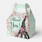 Favoriete doos Paris Eiffeltoren Aqua Blue Bedankdoosjes (Voorkant Zijde)