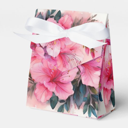 Favoriete doos - Roze azalea's Bedankdoosjes (Voorkant Zijde)