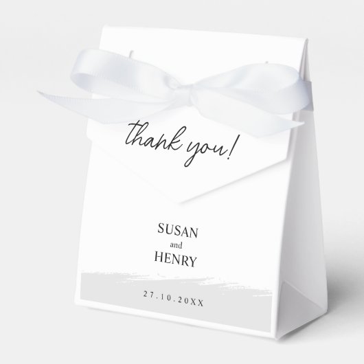 Favoriete doos voor bruiloft | Zwart-wit Bedankdoosjes (Voorkant Zijde)