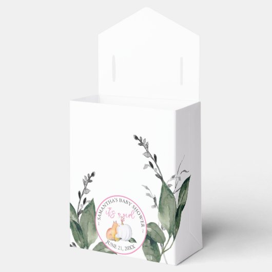 Favoriete Dozen Baby shower Witte Pompoenvos Bedankdoosjes (Geopend)