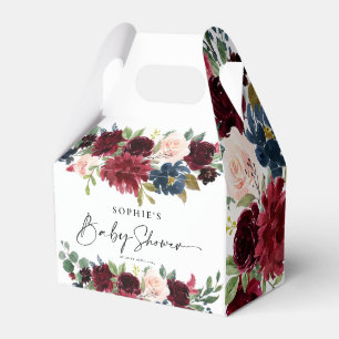 Favoriete Dozen Bourgondië Blush Bloemen Baby show Bedankdoosjes