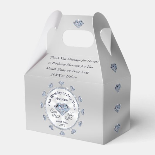 Favoriete dozen, Feestvoordeelideeën voor 75e verj Bedankdoosjes (Achterkant)