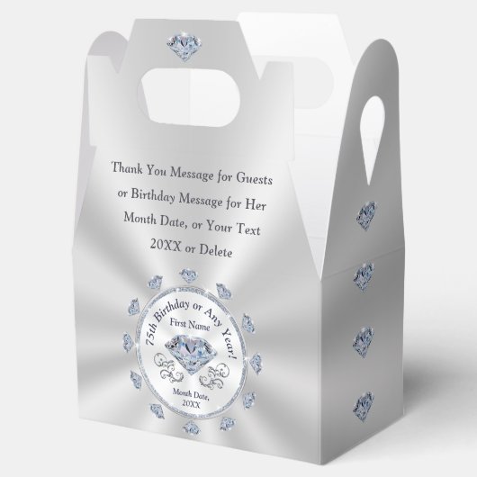 Favoriete dozen, Feestvoordeelideeën voor 75e verj Bedankdoosjes (Geopend)