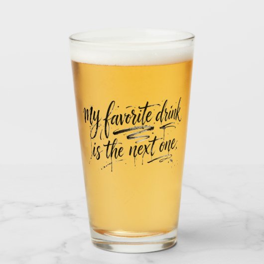 Favoriete drank Glas (Voorkant gevuld)