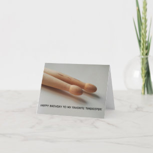 Favoriete drummer percussionist TimeKeeper Verjaar Kaart