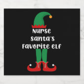 Favoriete Elf Funny Neurse Kerstmis Bier Etiket (Enkel label)