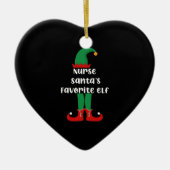 Favoriete Elf Funny Neurse Kerstmis Keramisch Ornament (Voorkant)
