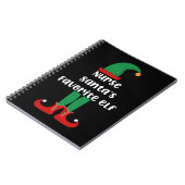 Favoriete Elf Funny Neurse Kerstmis Notitieboek (Linkerzijde)