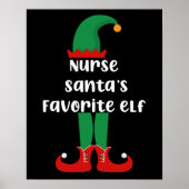 Favoriete Elf Funny Neurse Kerstmis Poster (Voorkant)