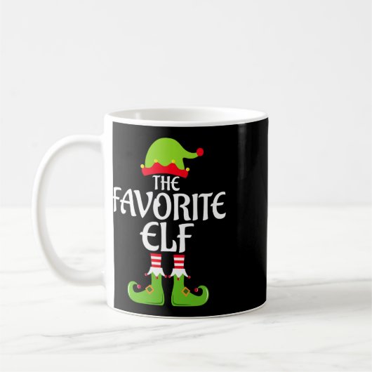 Favoriete Elf Matching Family Group kerstparty Koffiemok (Links)
