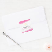 FAVORIETE ENVELOP SEAL ster eenvoudig modern ROZE Vierkante Sticker (Envelop)
