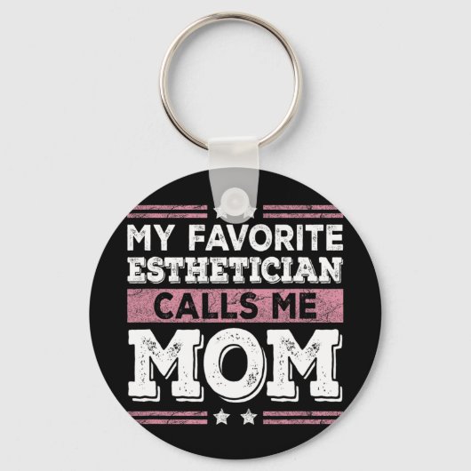 Favoriete estheticus noemt me mam grappige moeder sleutelhanger (Voorkant)