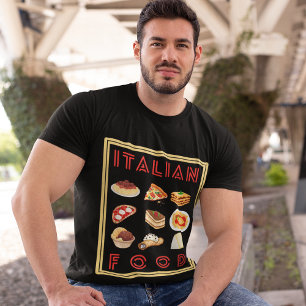 Favoriete eten rond het Wereldbol Collectie stijl T-shirt