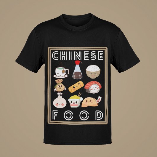 Favoriete eten rond het Wereldbol Collectie stijl T-shirt