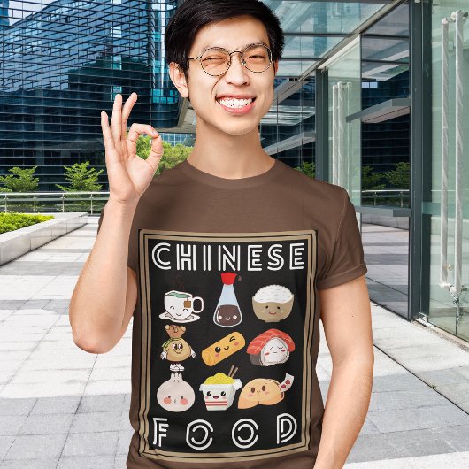 Favoriete eten rond het Wereldbol Collectie stijl T-shirt