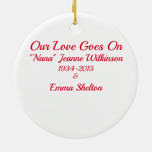 Favoriete familie — Keramische kerstversiering Keramisch Ornament (Achterkant)