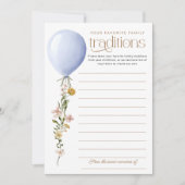 Favoriete familie traditie ballon Baby shower Kaar Kaart (Voorkant)