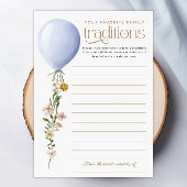 Favoriete familie traditie ballon Baby shower Kaar Kaart