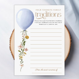 Favoriete familie traditie ballon Baby shower Kaar Kaart