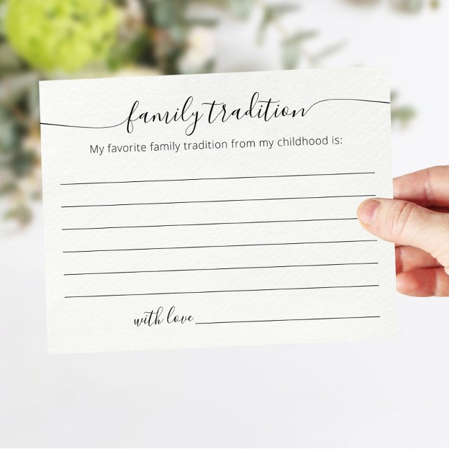 Favoriete Family Tradition card Baby shower party (Creator heeft geüpload)