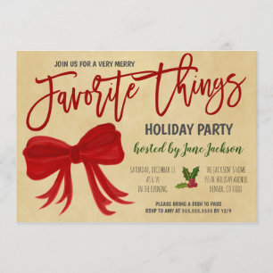 Favoriete feestdag kaart