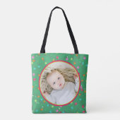 Favoriete foto gepersonaliseerde kerstverlichting tote bag (Achterkant)
