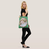 Favoriete foto gepersonaliseerde kerstverlichting tote bag (Op model)