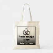 Favoriete foto plus tekst tote bag (Achterkant)