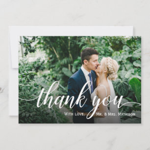 Favoriete fotobruiloft Hartelijk dank Bedankkaart