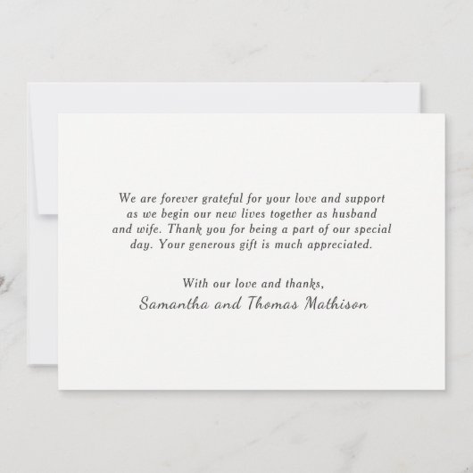 Favoriete fotobruiloft Hartelijk dank Bedankkaart (Achterkant)