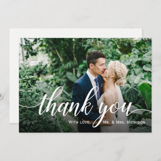 Favoriete fotobruiloft Hartelijk dank Bedankkaart (Voorkant / Achterkant)