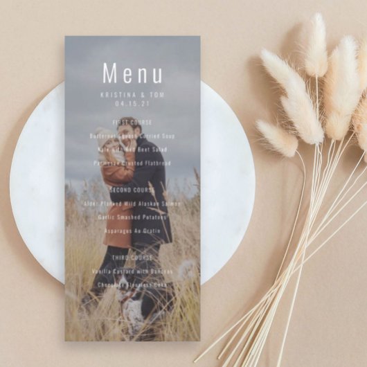 Favoriete fotomenukaart menu