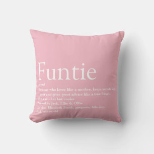 Favoriete Funtie Tante Tante Definitie Roze Kussen