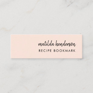 Favoriete geadresseerde   Roze mini Recipe Bladwij Visitekaartje