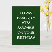 FAVORIETE GELDAUTOMAAT OP JE VERJAARDAG KAART (Gele Bloem)